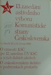 13. zased�n� �st�edn�ho v�boru Komunistick� strany �eskoslovenska ve dnech 30. a 31. b�ezna 1989