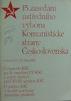 15. zased�n� �st�edn�ho v�boru Komunistick� strany �eskoslovenska ve dnech 11. a 12. �ervna 1989