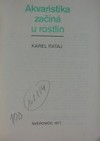 Akvaristika za��n� u rostlin