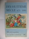 Dix-huitieme siecle n.21 Montesquieu et la Rvolution