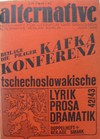 Alternative - beilage die prager Kafka konferenz