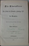 Die charaktere oder die Sitten im Beitalter Ludwigs XIV.