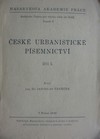�esk� urbanistick� p�semnictv� - d�l. I.